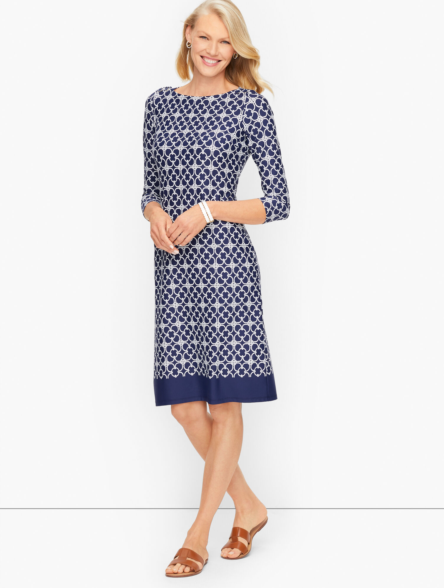 Jersey Shift Dress - Chainlink
