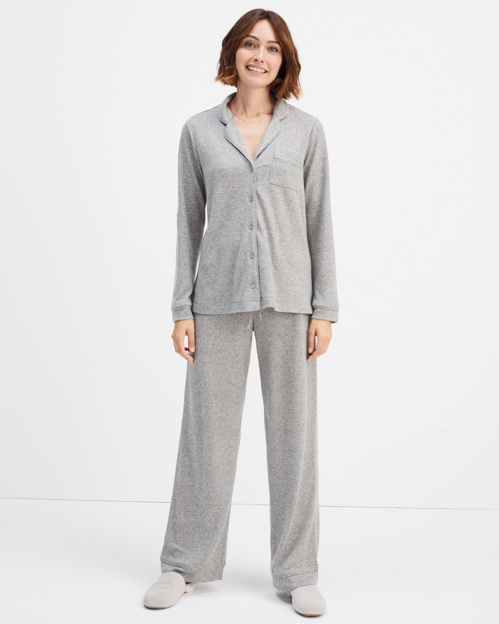 Marled Knit Pajama Pants
