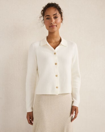 Wool Blend Sweater Jacket