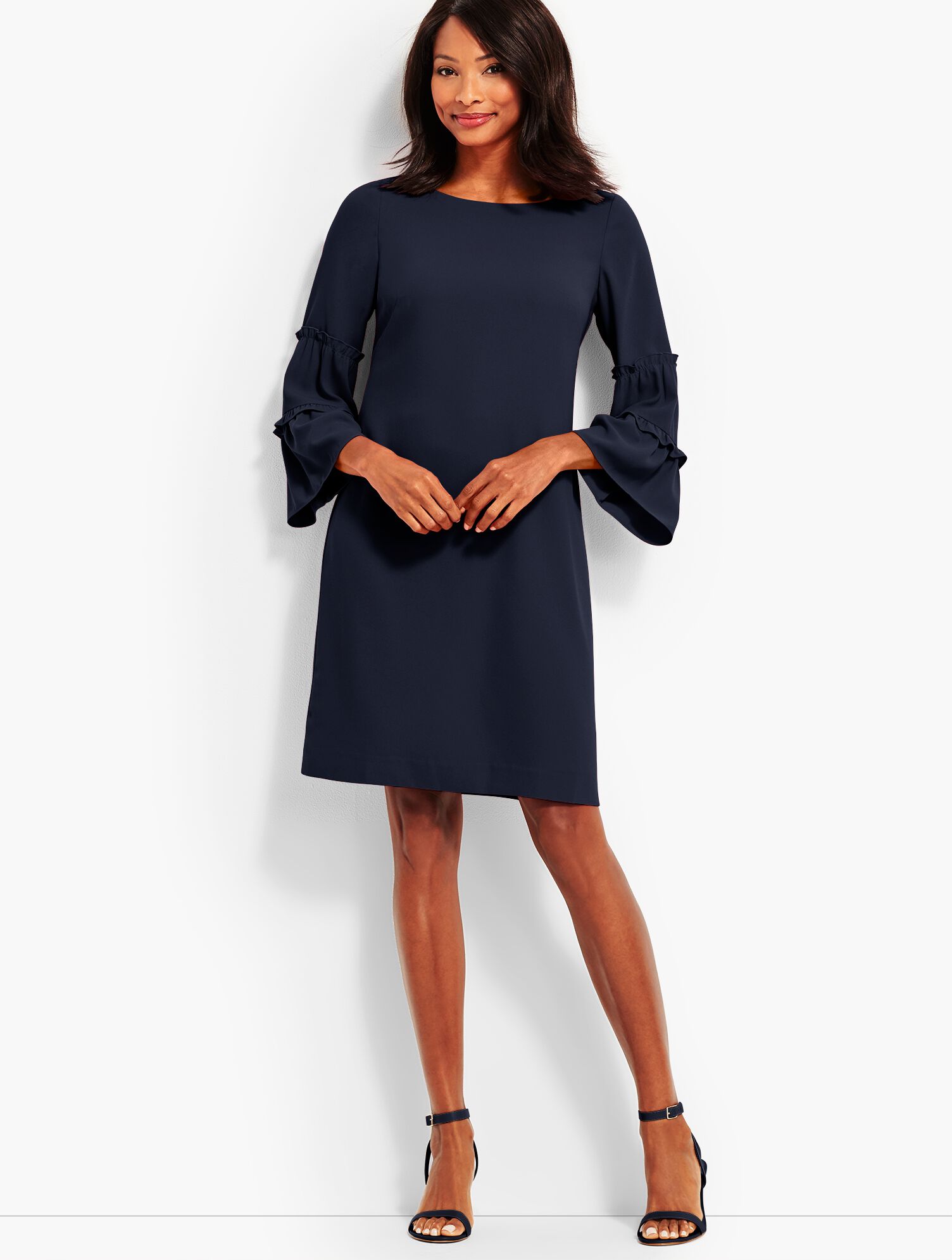 Crepe Shift Dress | Talbots