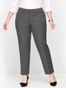 Plus Size Shimmering Jacquard Tailored Ankle Pants