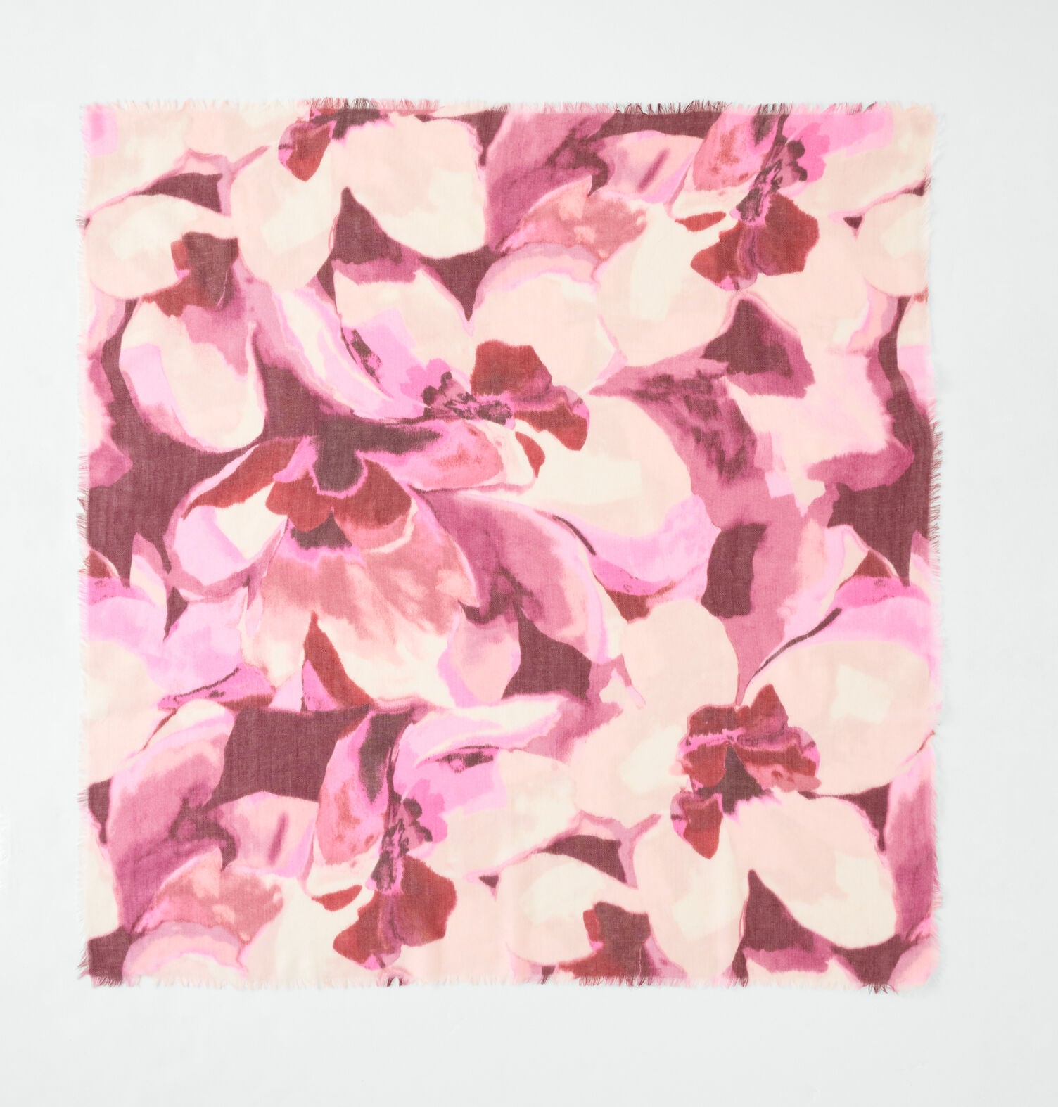 Luminous Blossoms Square Scarf