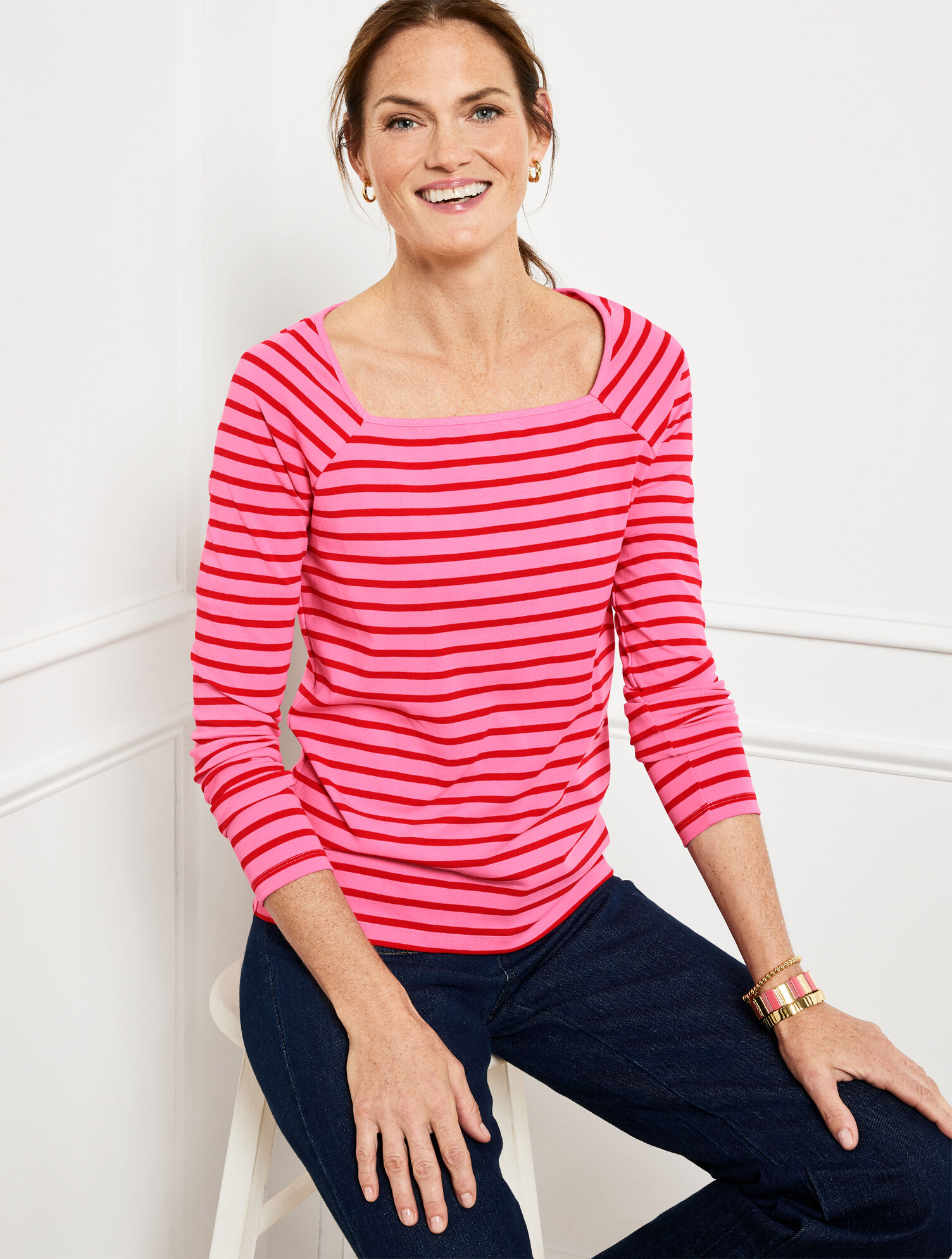 Square Neck Raglan Tee - image 2