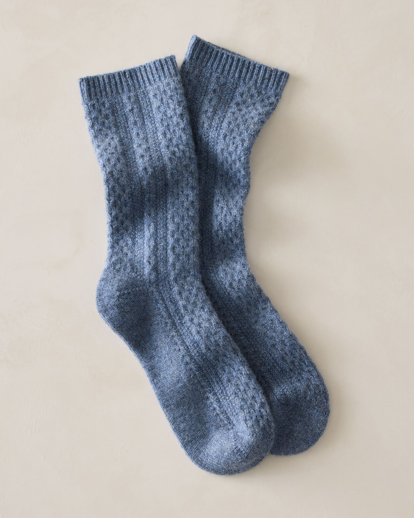 Cashmere Honeycomb Cable Socks