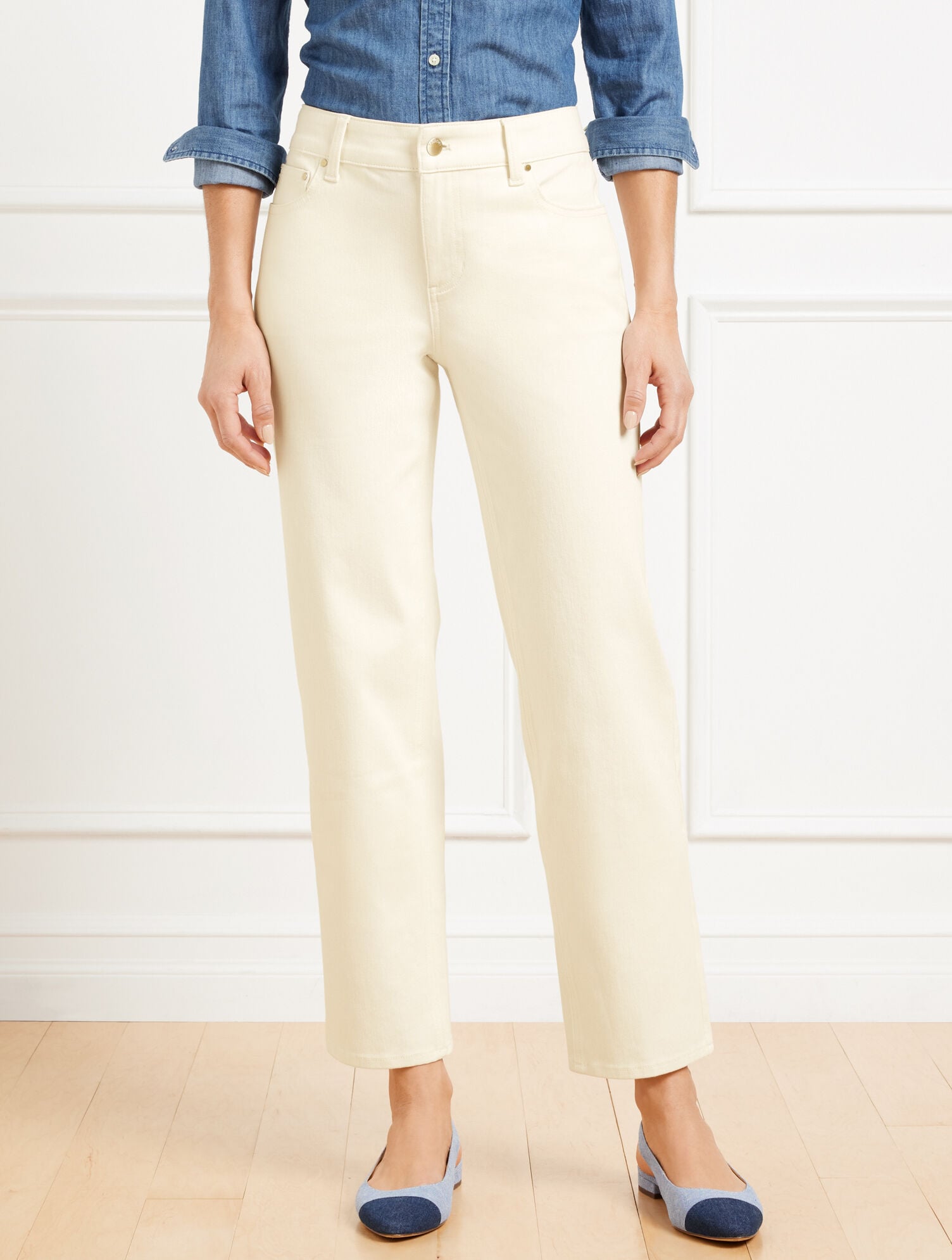 Jean Talbots Petites Taille 6 (28/28) - 100% Coton - Crème - Occasion TBE