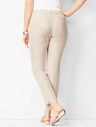 Linen Slim Ankle Pants - Curvy Fit - Solid