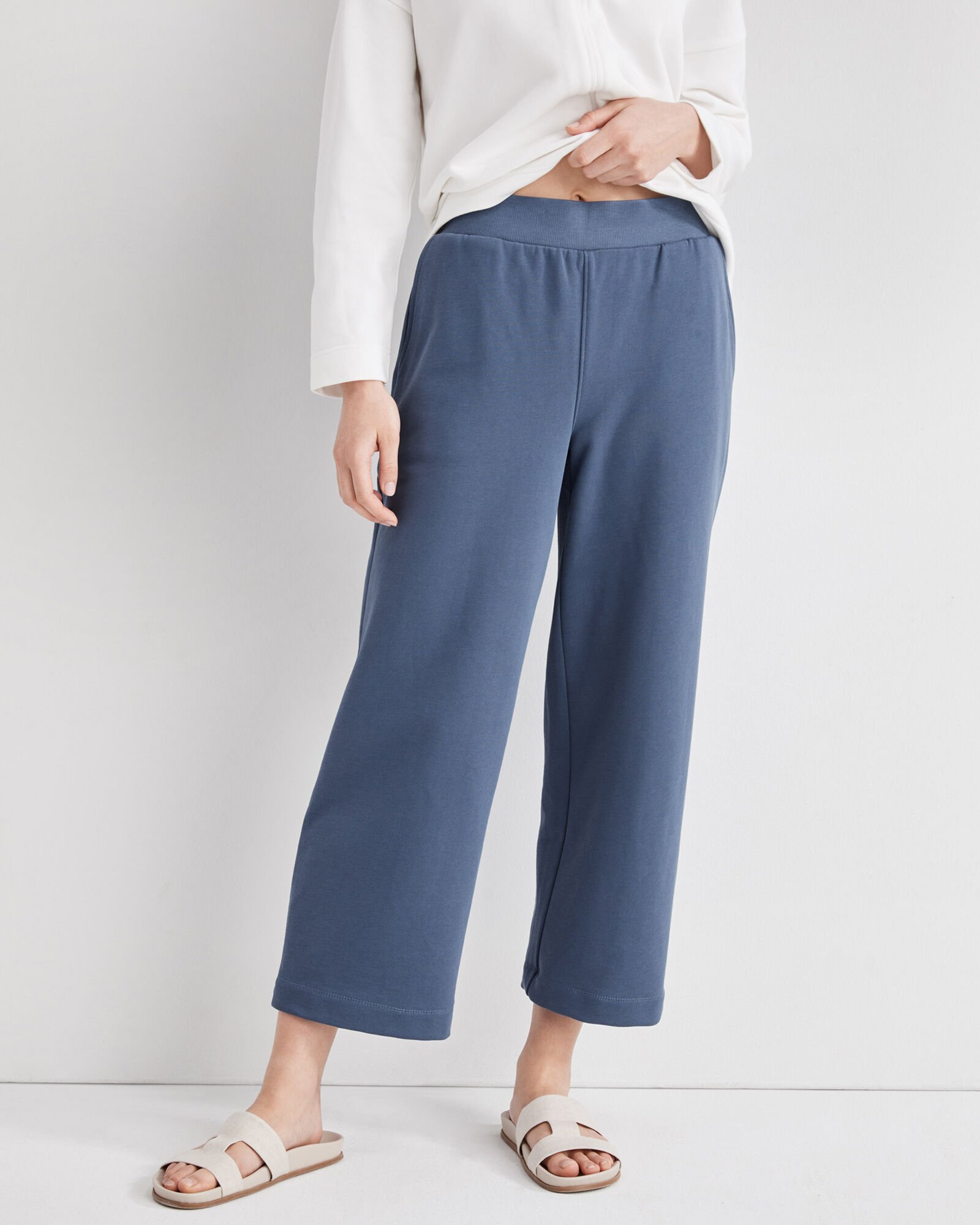 Organic Cotton French Terry Wide Leg Pants | Haven Well Within