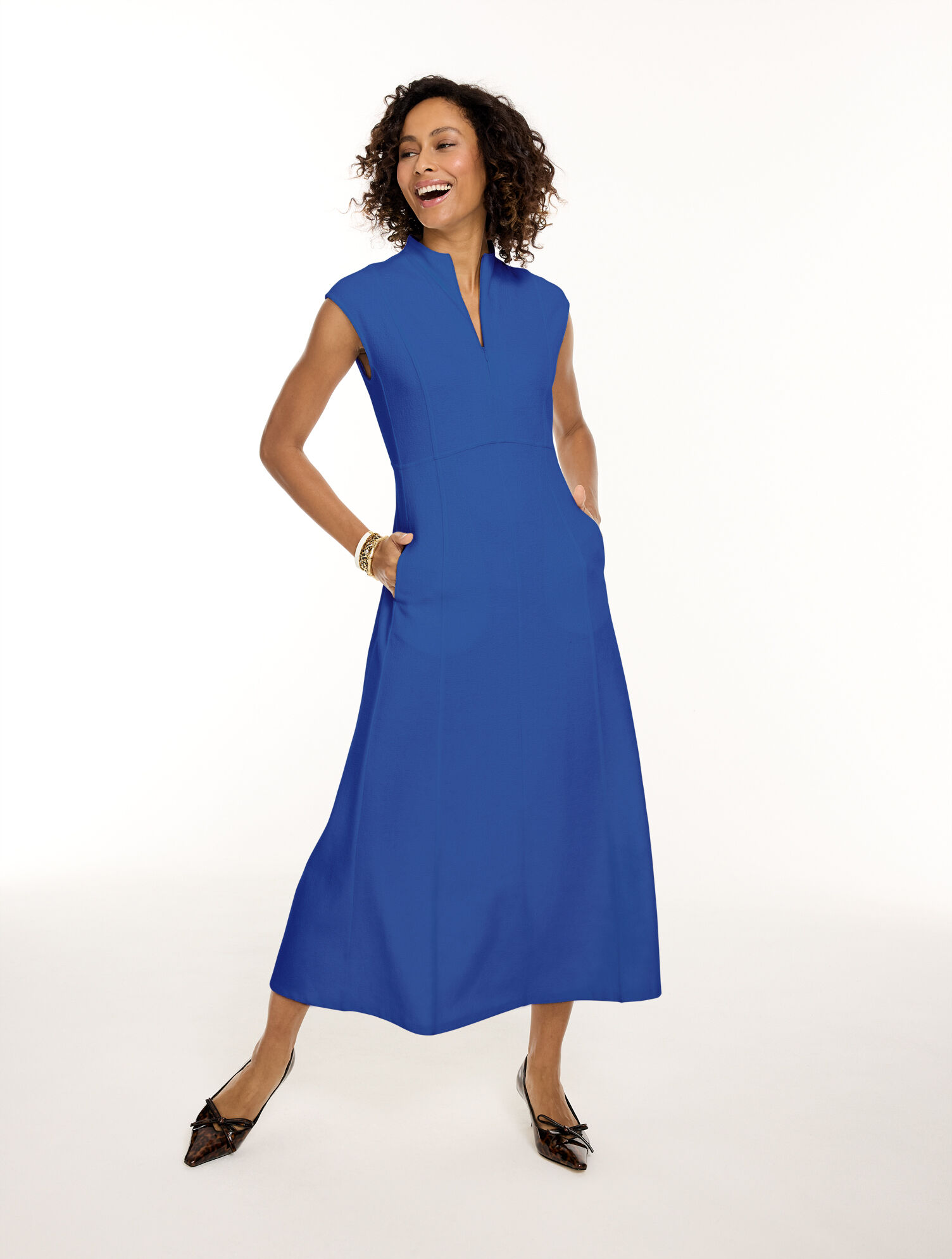 Textured Knit Fit &amp; Flare Dress