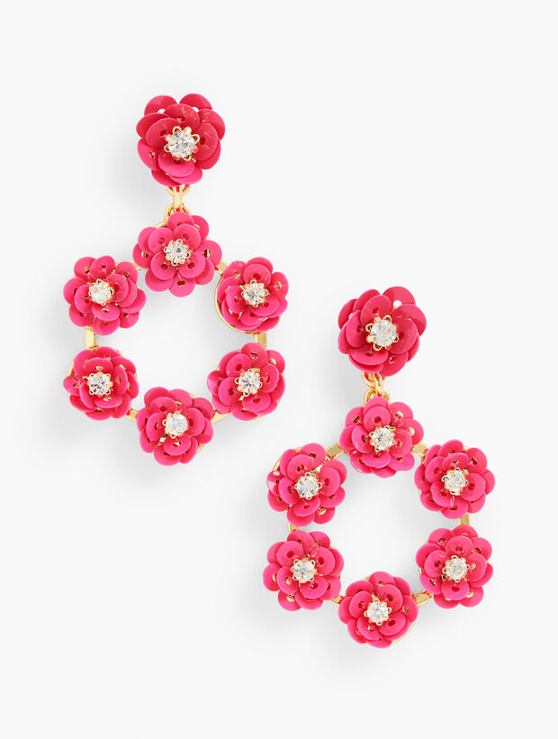 Sequin Floral Earrings