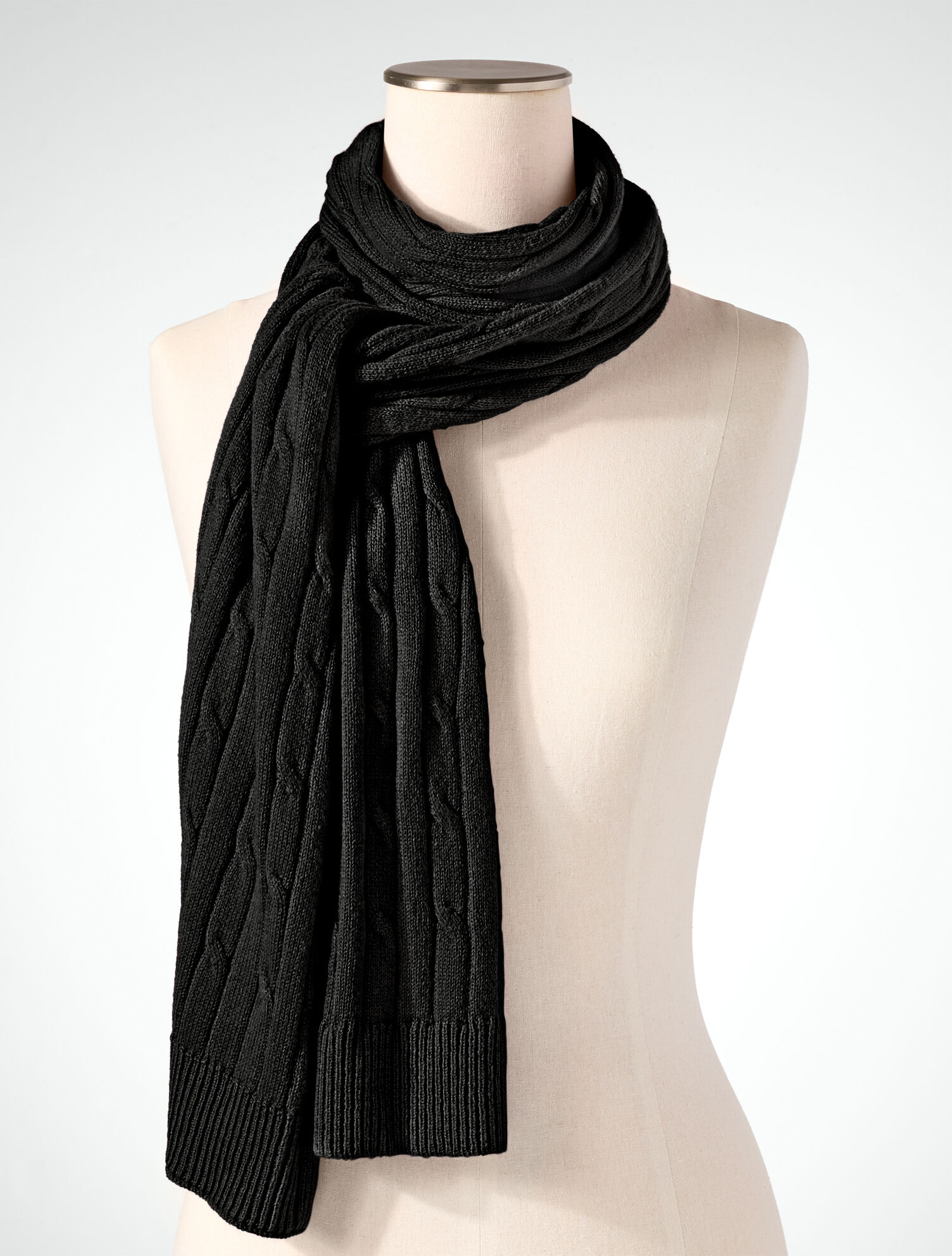 Soft Cable Knit Scarf