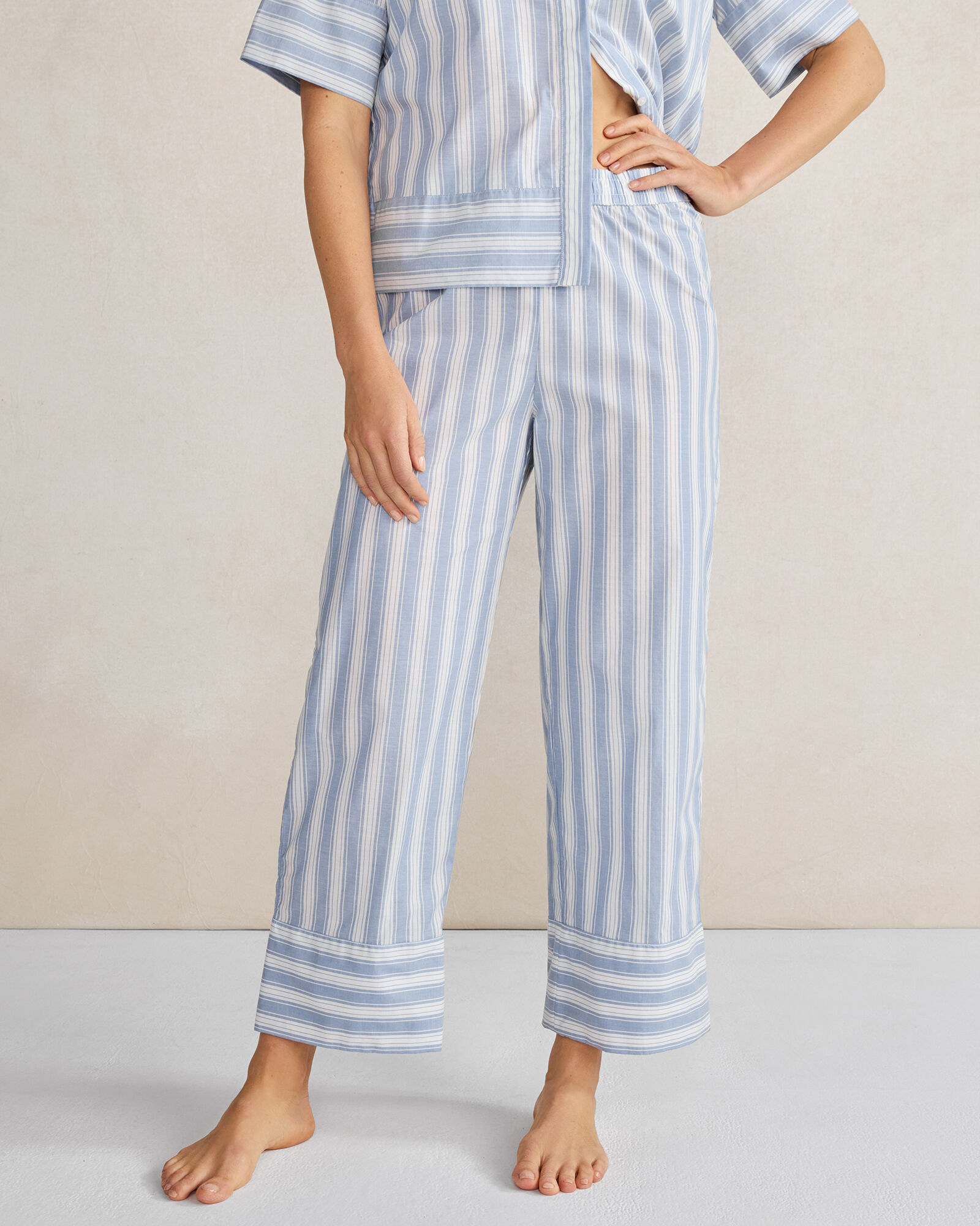 パンツ HOMMEgirls pajama pants classic stripe Pajama Pant in Yellow Blue Stripe – HOMMEGIRLS