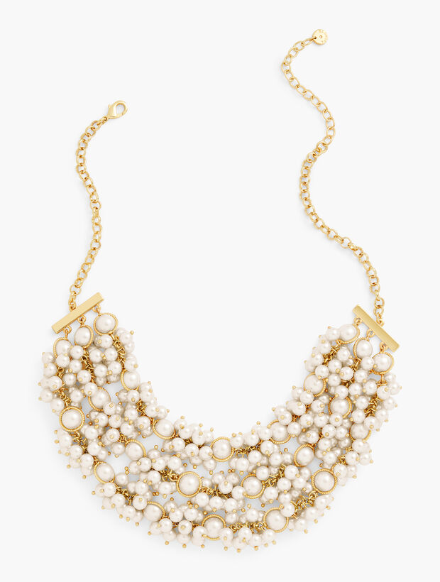 Pearl Strand Statement Necklace
