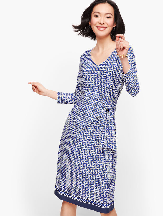 Jersey Side Tie Shift Dress