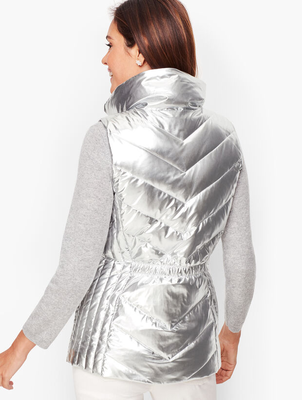 Down Puffer Vest - Metallic