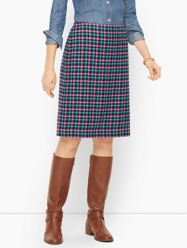 Plaid A-Line Skirt