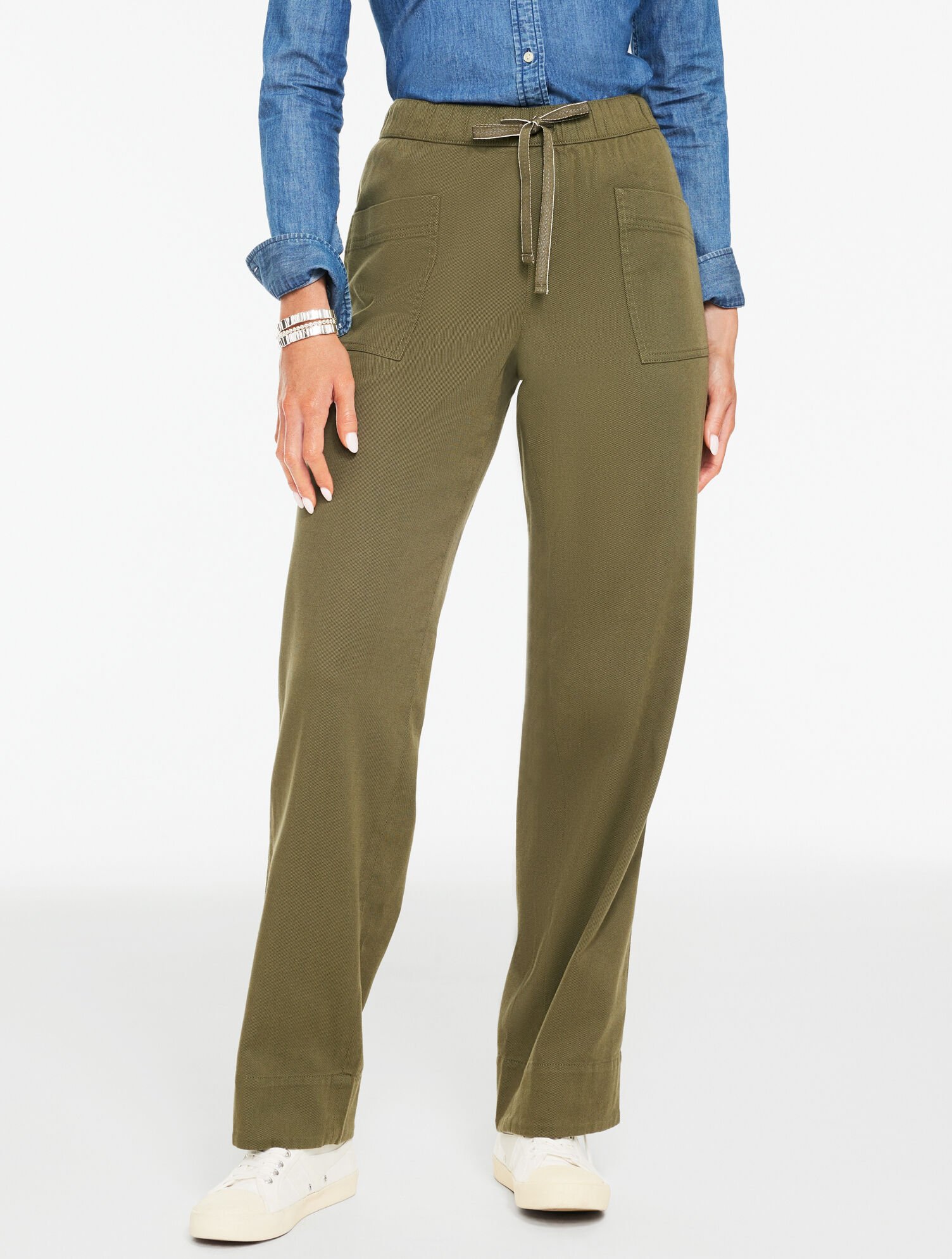 Straight Leg Pull-On Pants