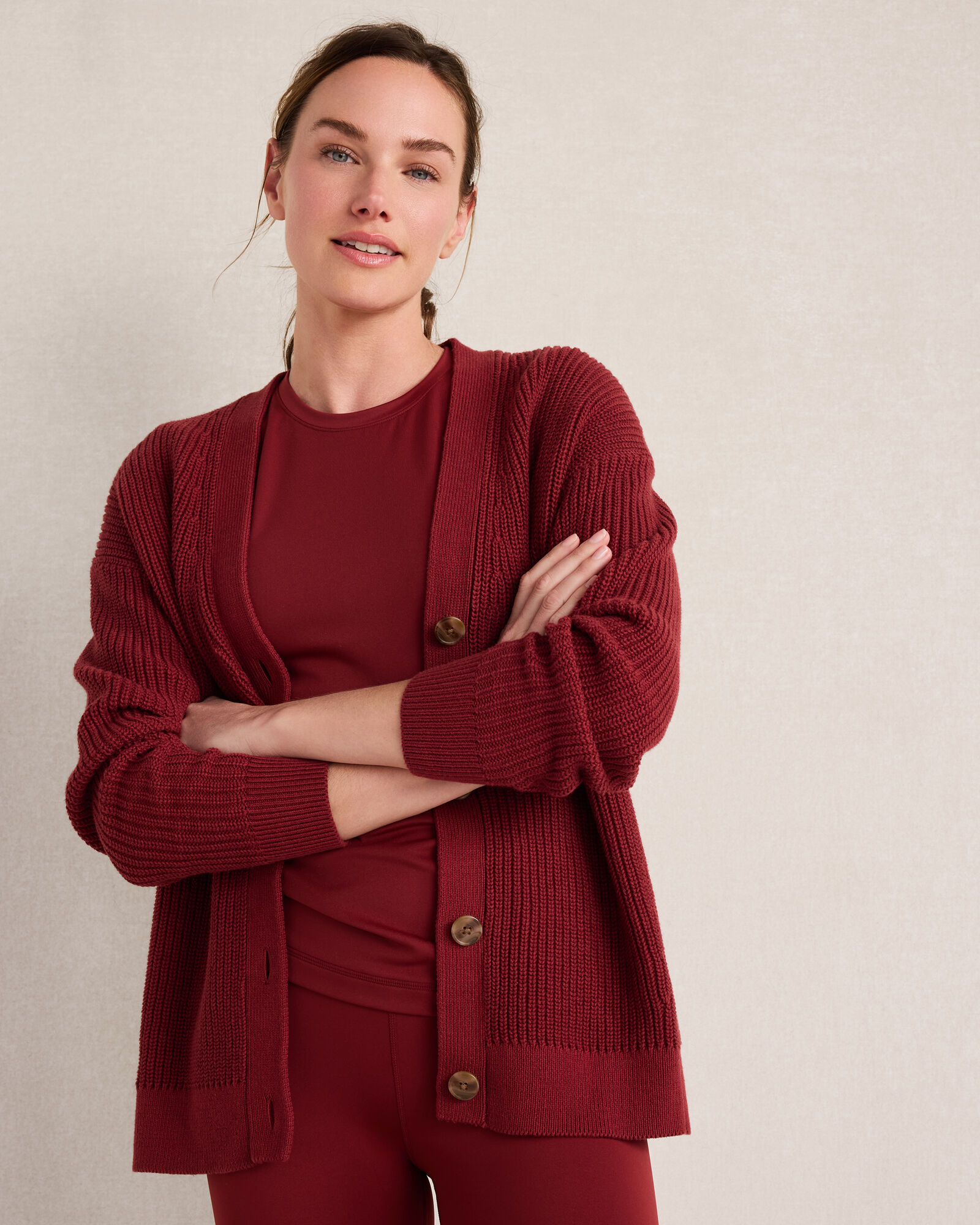 Organic Cotton Shaker Stitch Cardigan