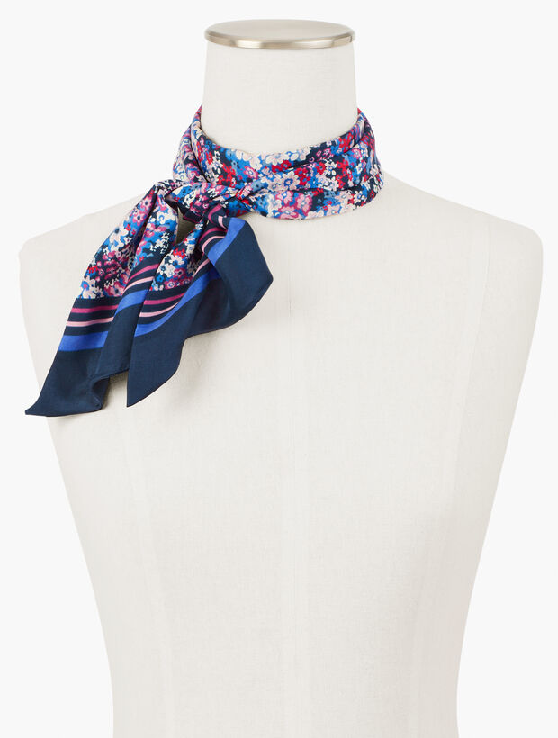 Silk Ditsy Floral Rectangle Scarf