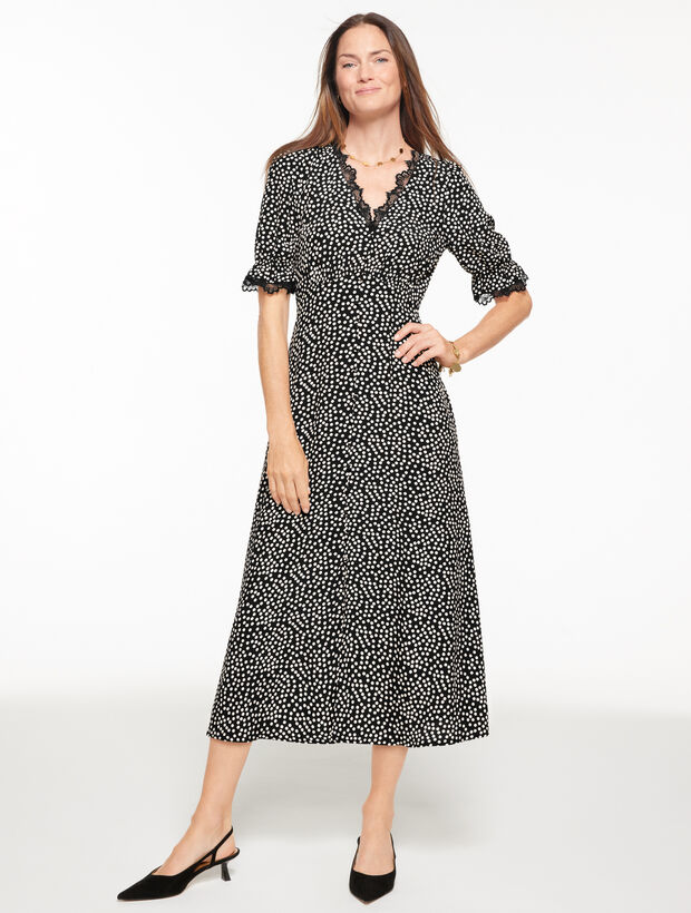 Fit & Flare Midi Dress - Darling Dot | Talbots Fit & Flare Midi Dress - Darling Dot | Talbots