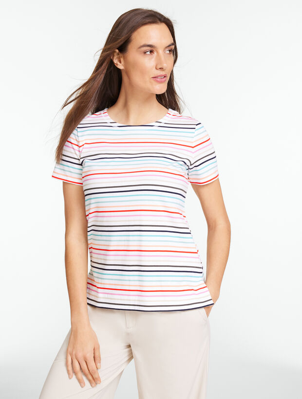 Supersoft Jersey Short Sleeve Crewneck Tee - Radiant Stripe
