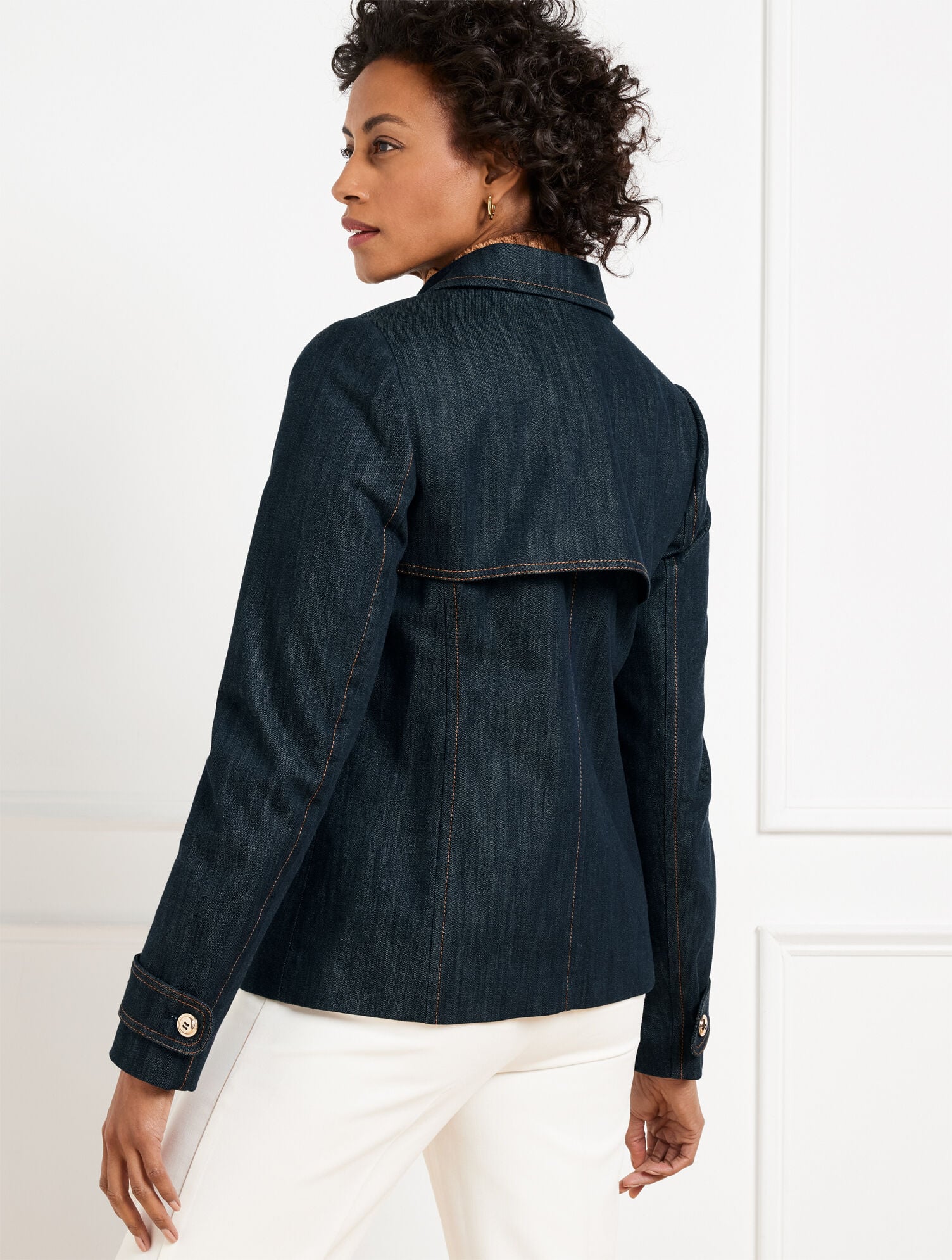 【新品】TENCEL DENIM SHORT TRENCH COAT TENCEL DENIM SHORT TRENCH COAT