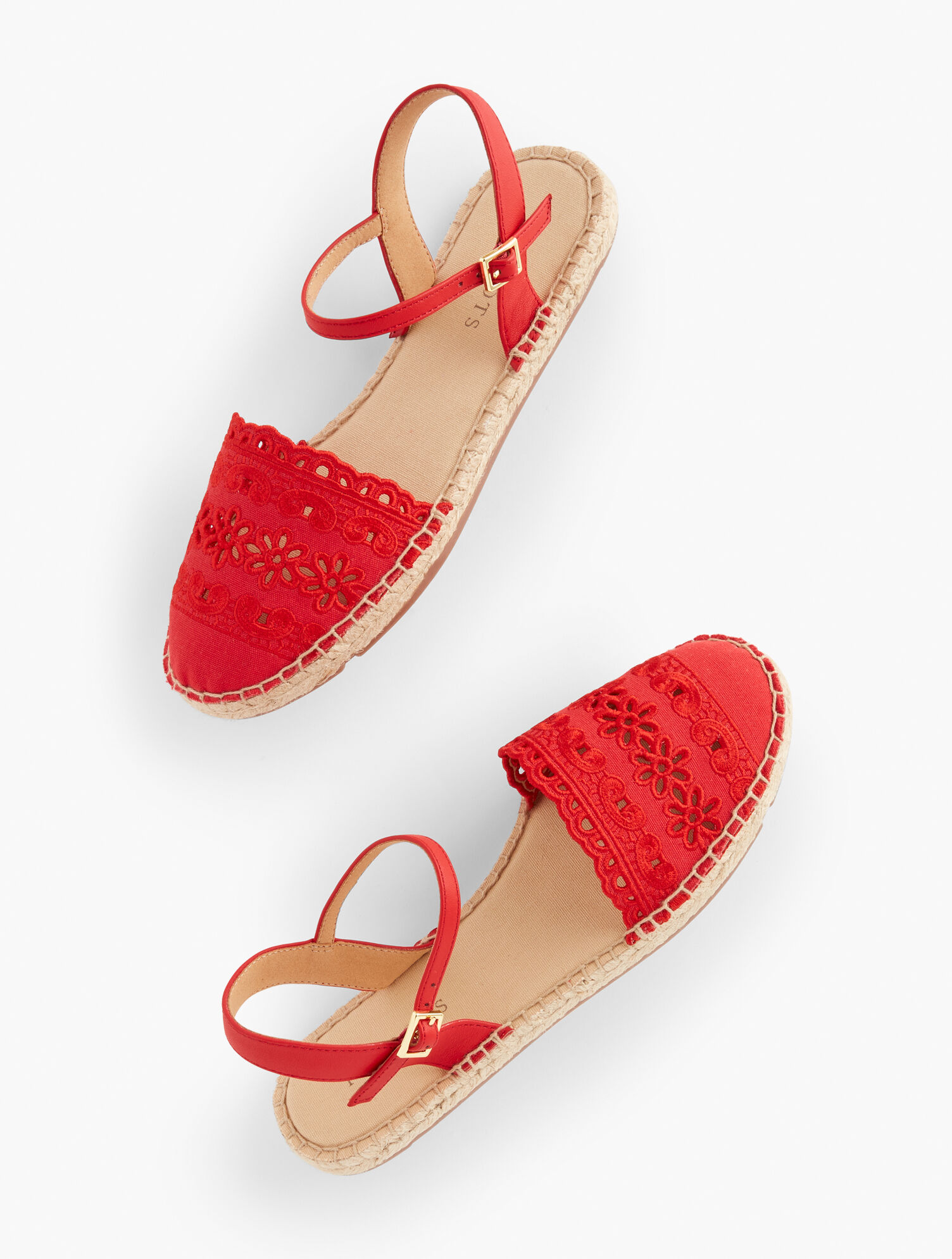 Izzy d'Orsay Canvas Eyelet Espadrille Sandals