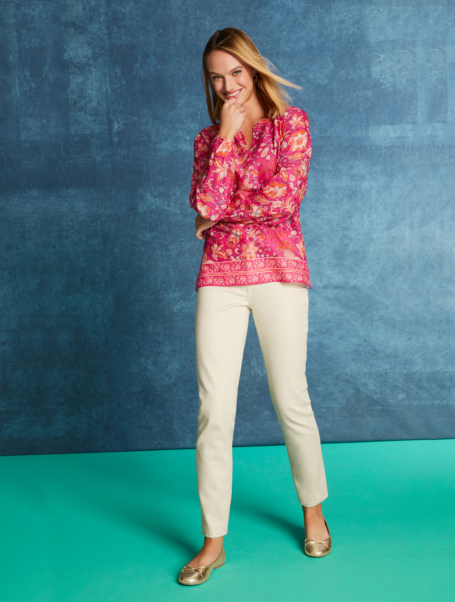Whimsical Floral Top