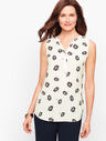 Sleeveless Floral Cutaway Popover