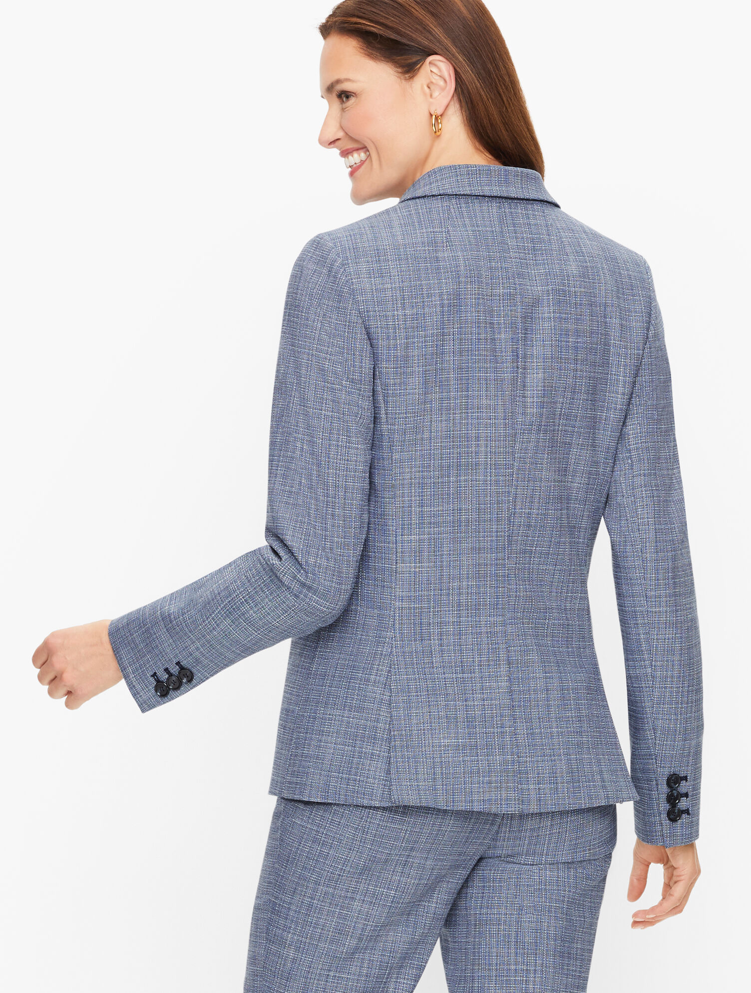 Blended Tweed Double Breasted Blazer