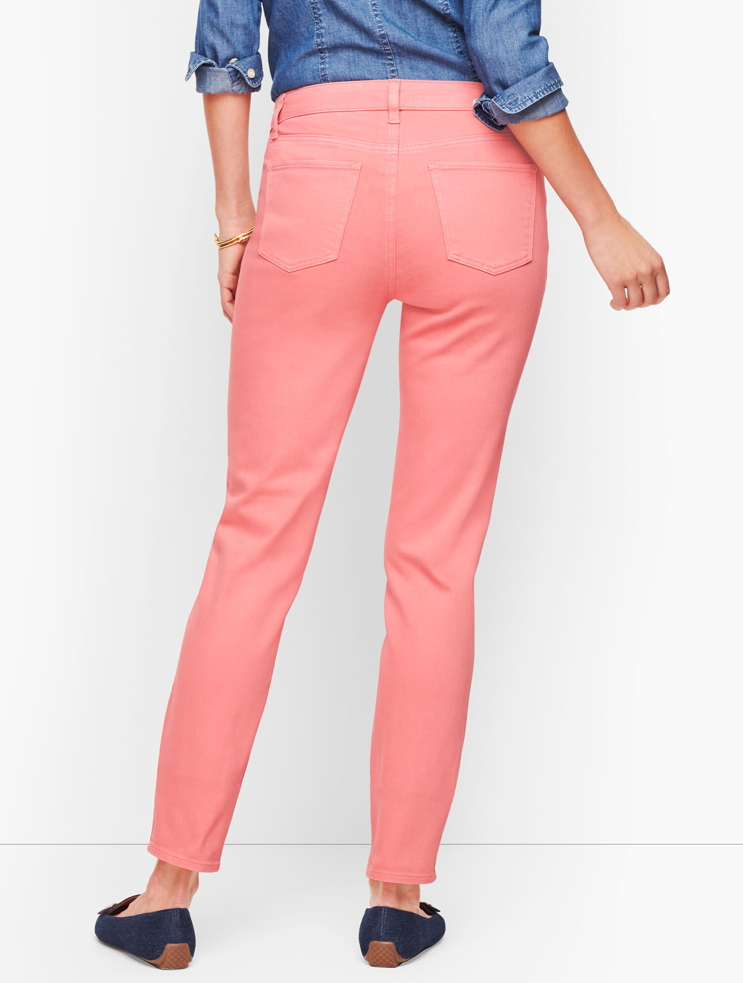 Slim Ankle Jeans - Garment Dyed Dusty Peach