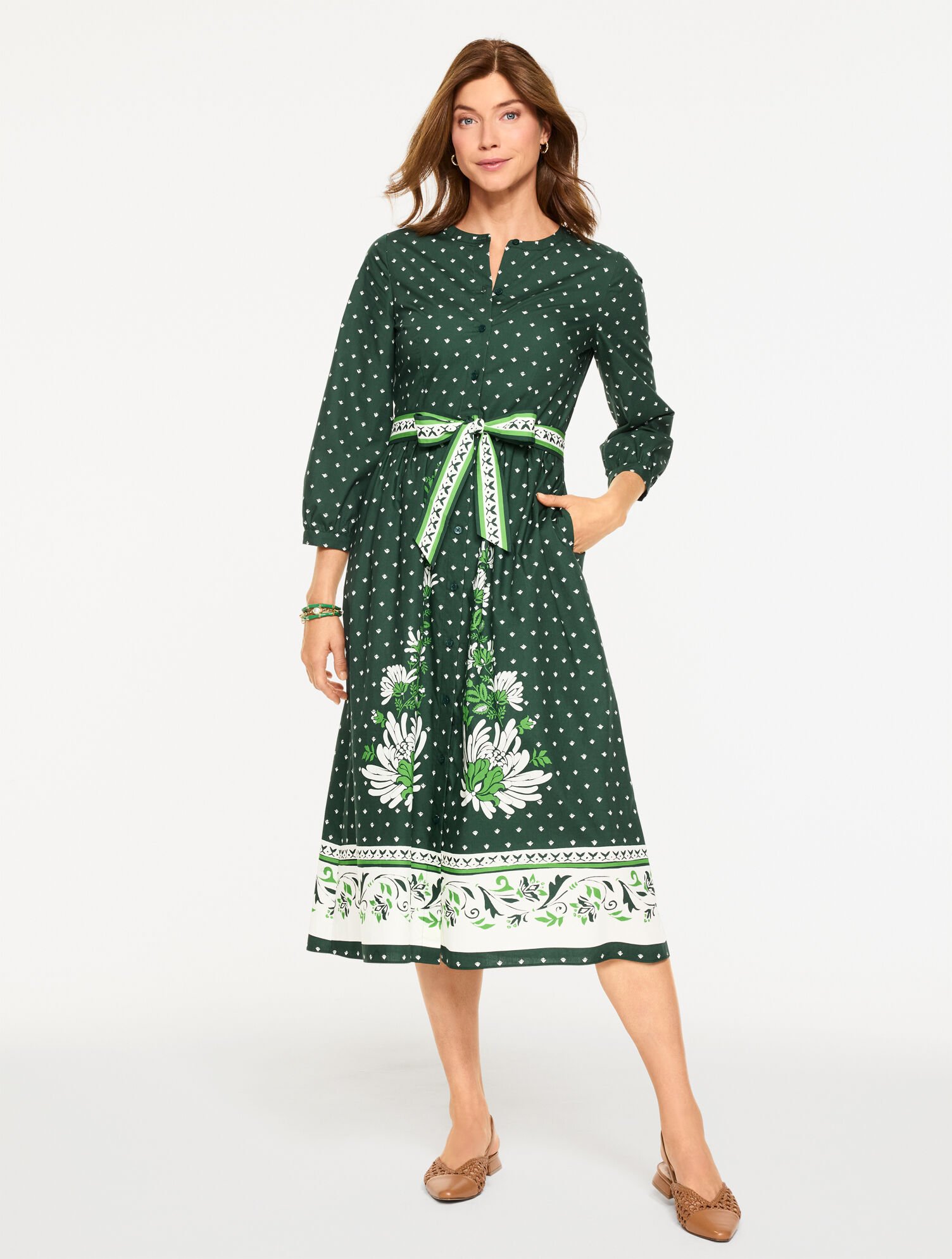 Modern Poplin Shirtdress - Foulard Floral