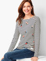 Authentic Talbots Tee - Floral Stripe