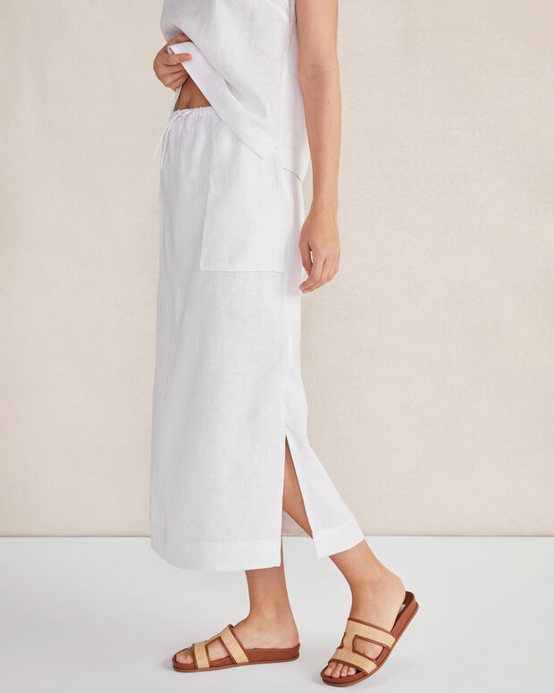 Linen Cargo Skirt - Lined