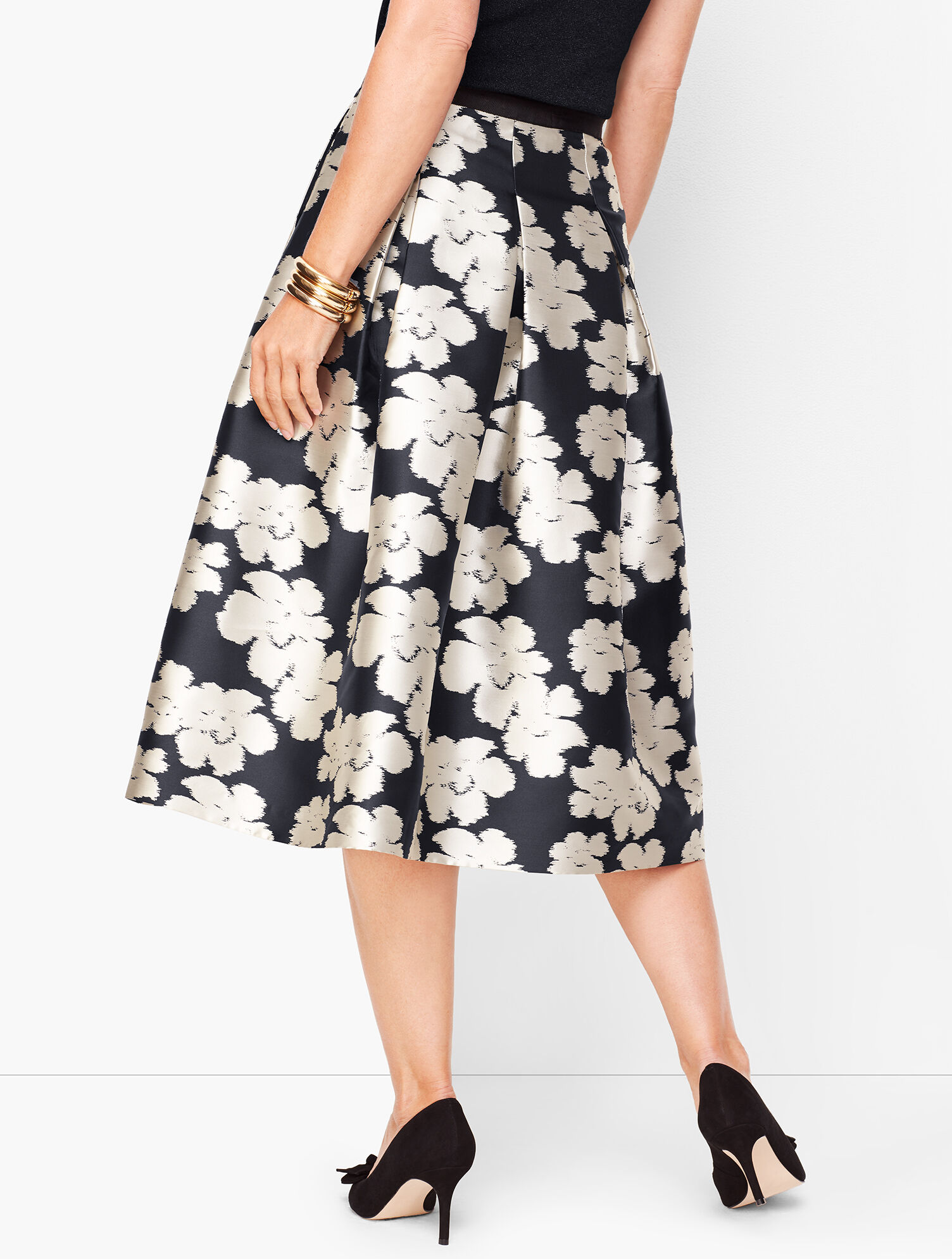 Ikat Floral Jacquard Full Skirt