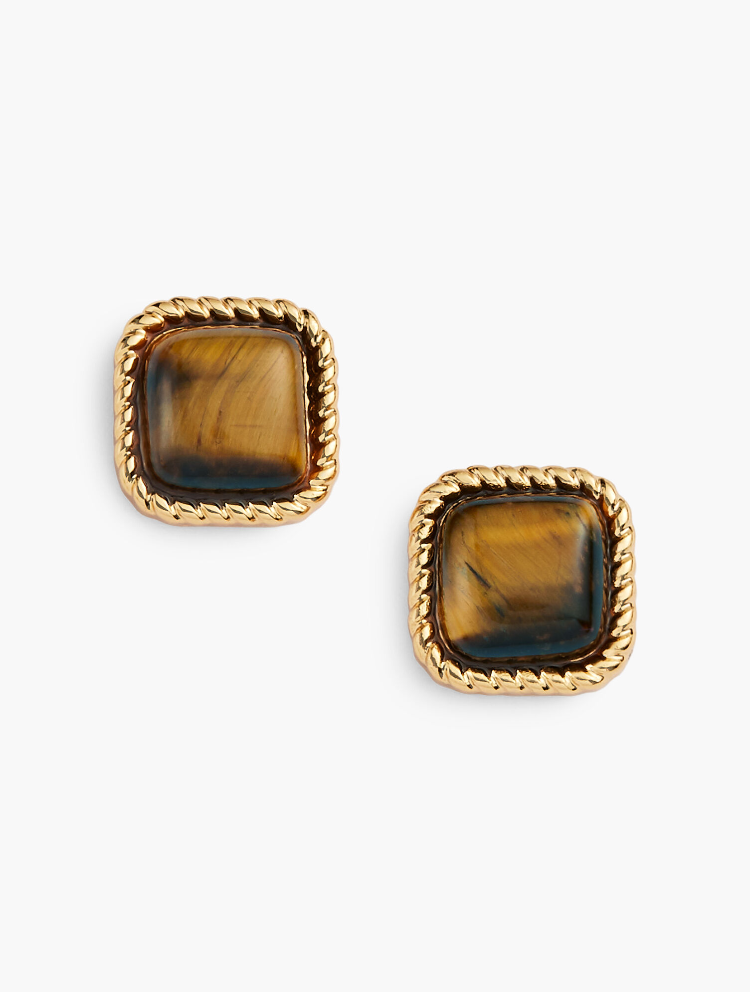 Tiger's Eye Stud Earrings