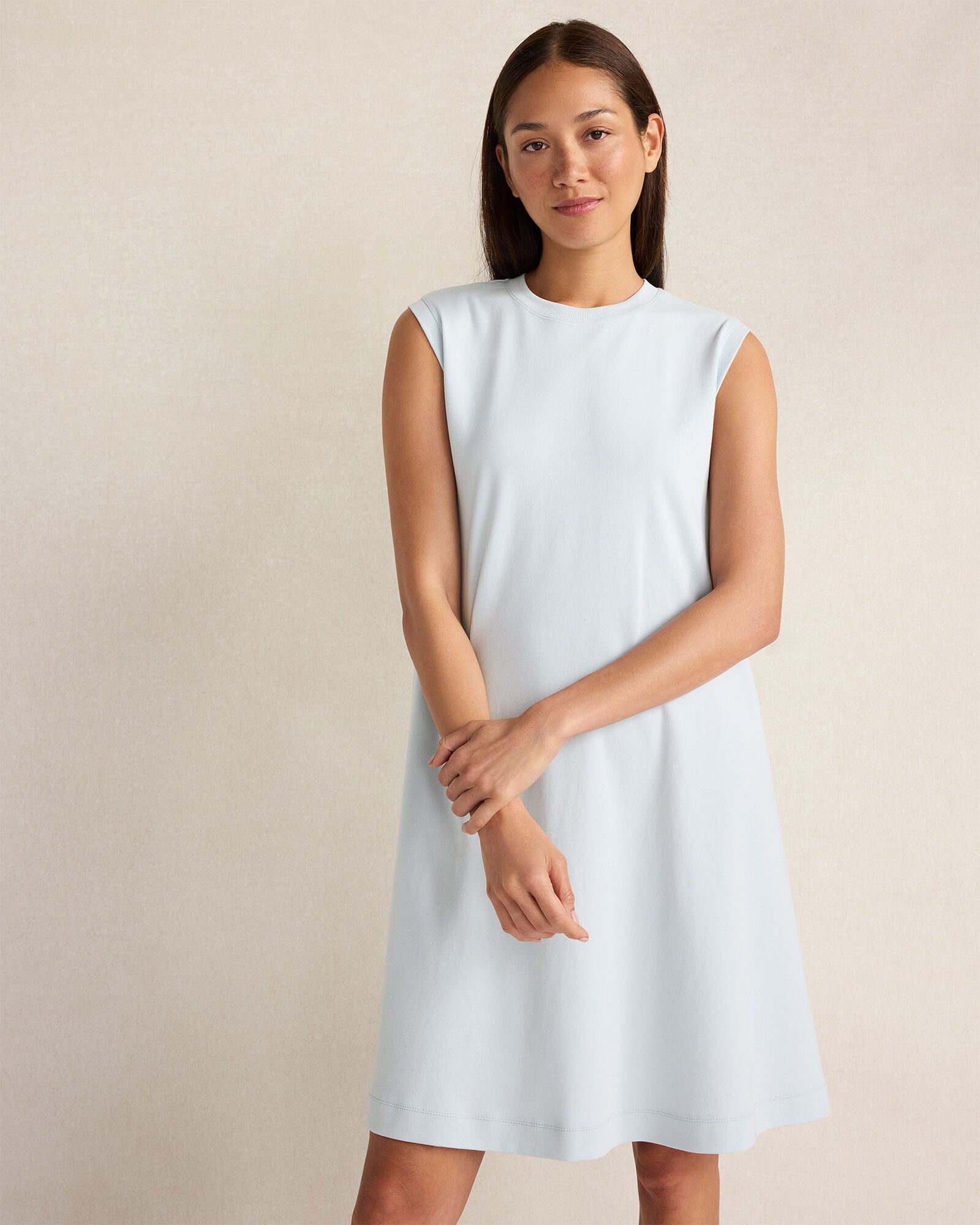 white christmas dresses Mi Jong Lee | Silk Georgette Short Cap Sleeve Trapeze Dress