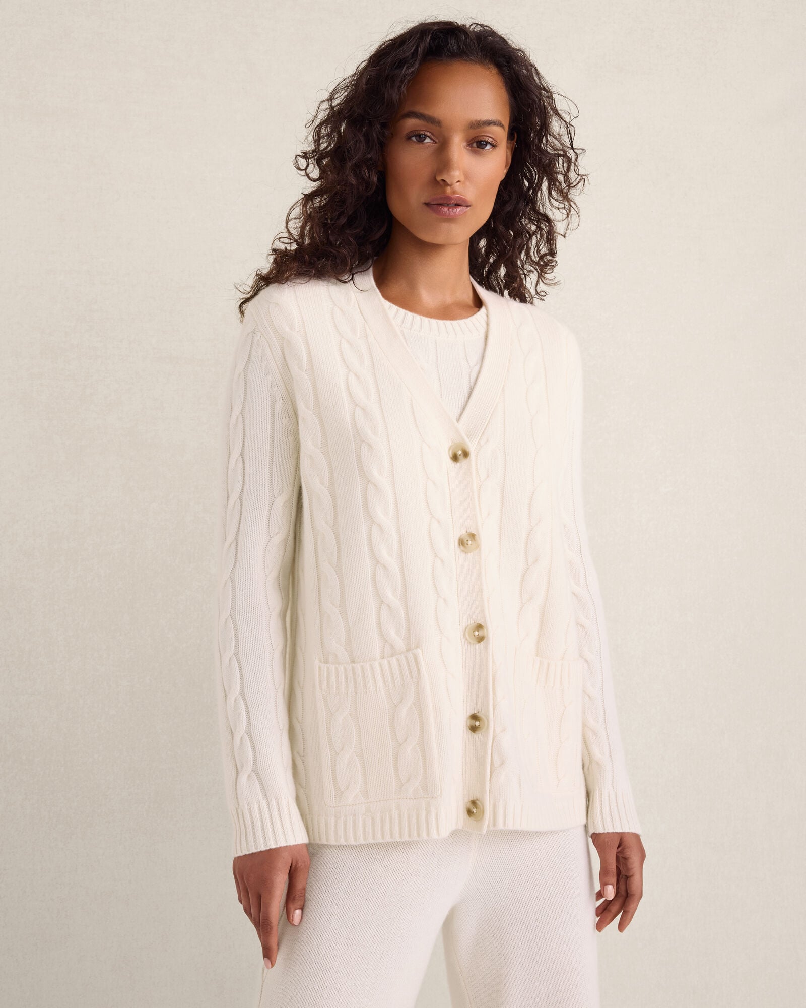 Cashmere Cable Knit Cardigan