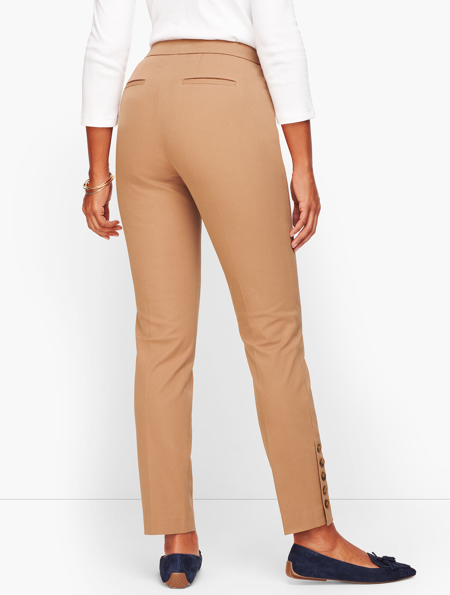 Talbots Chatham Button-Hem Ankle Pants - Curvy Fit