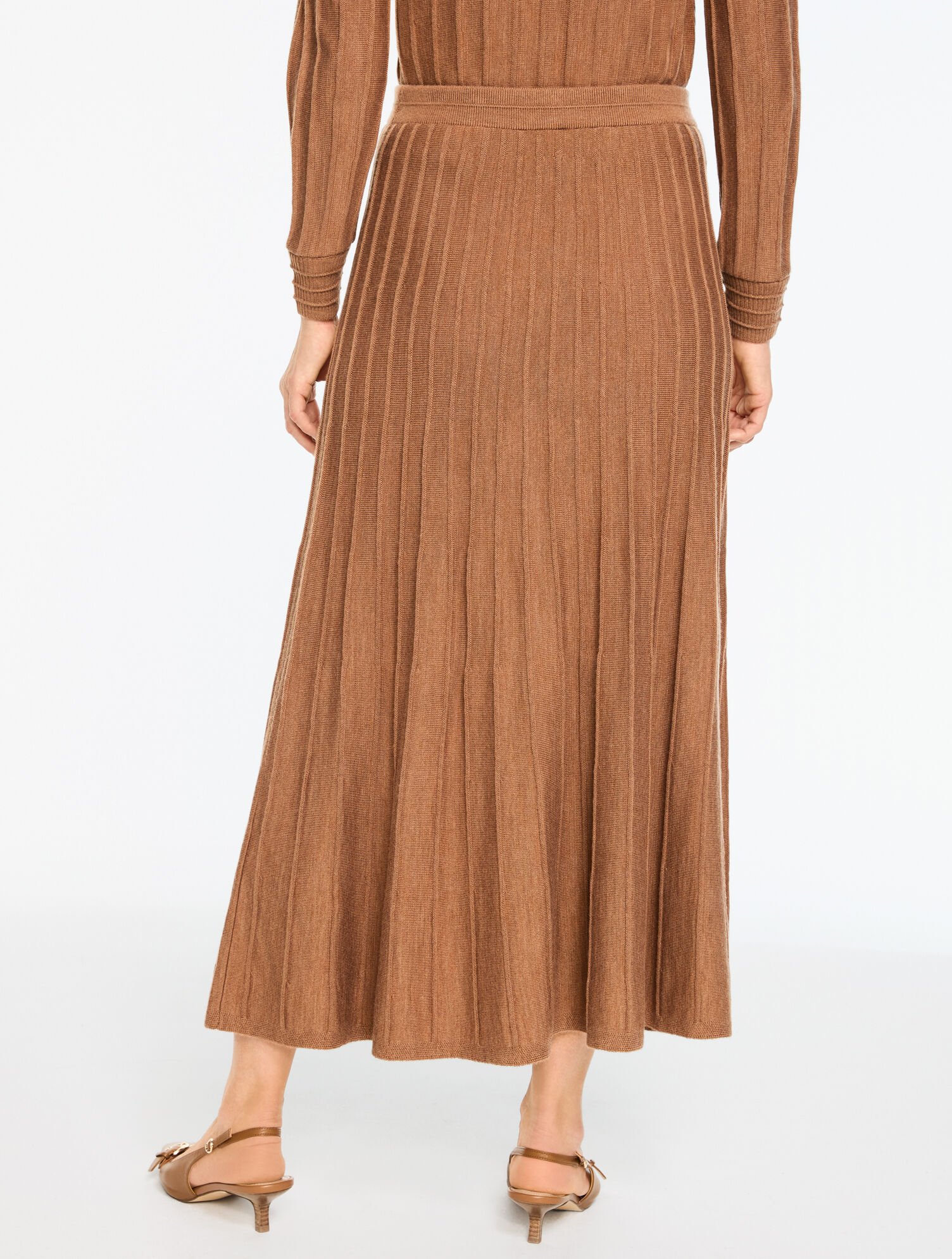 Pleated Fit &amp; Flare Skirt