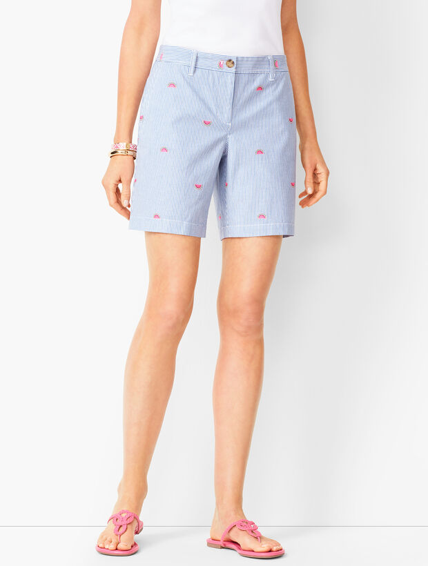 Girlfriend Chino Shorts - Watermelon Print