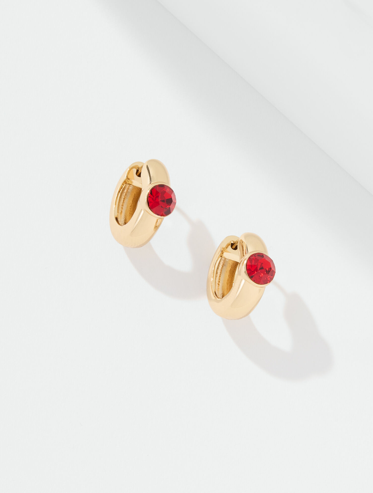 Bezel Hoop Earrings