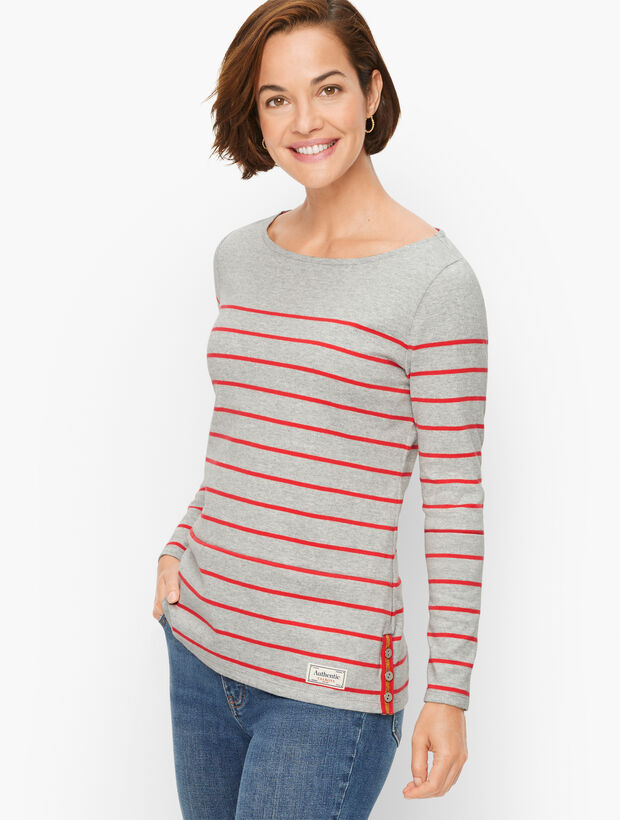 Authentic Talbots Tee - Snowball Stripe | Talbots