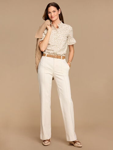 Ruffle Top - Alluring Leopard