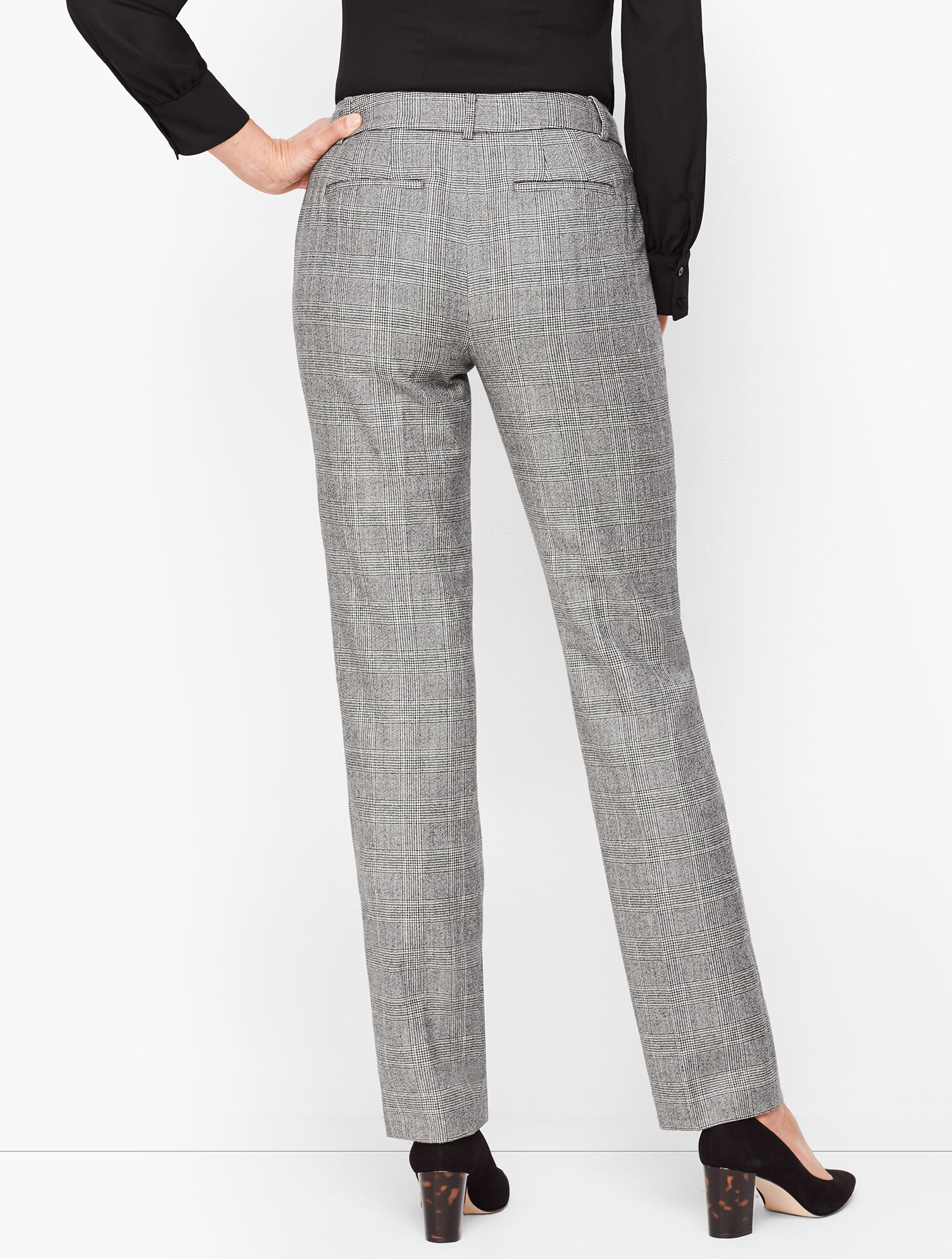 Luxe Glen Plaid Straight Leg Pants