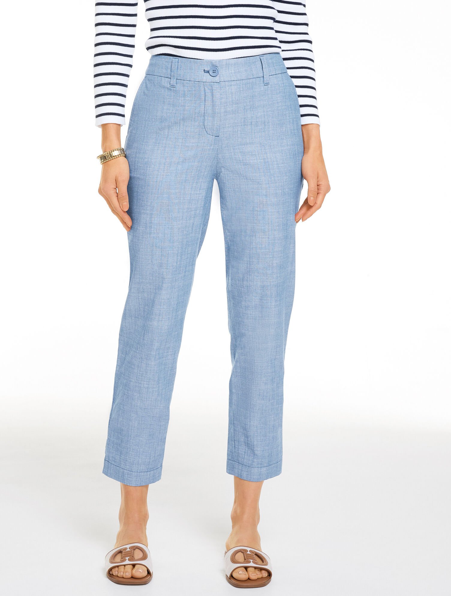 Chambray Perfect Crop