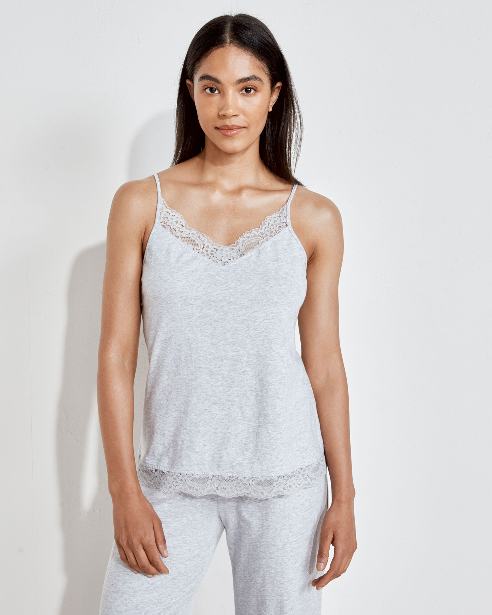 Organic Cotton Jersey Lace Cami