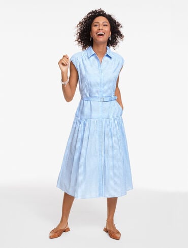 Women's Blue Cotton Dresses | Talbots Women's Blue Cotton Dresses | Talbots
