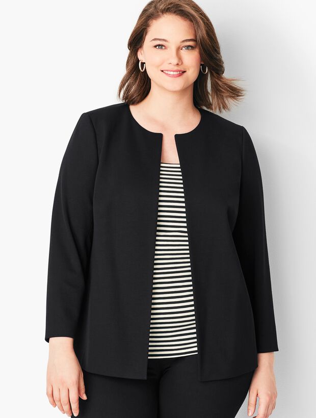 Plus Size Ponte Peplum Jacket