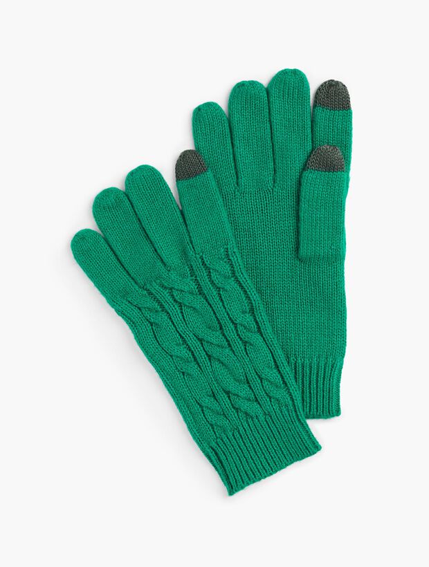 Supersoft Cableknit Touch Gloves - Solid