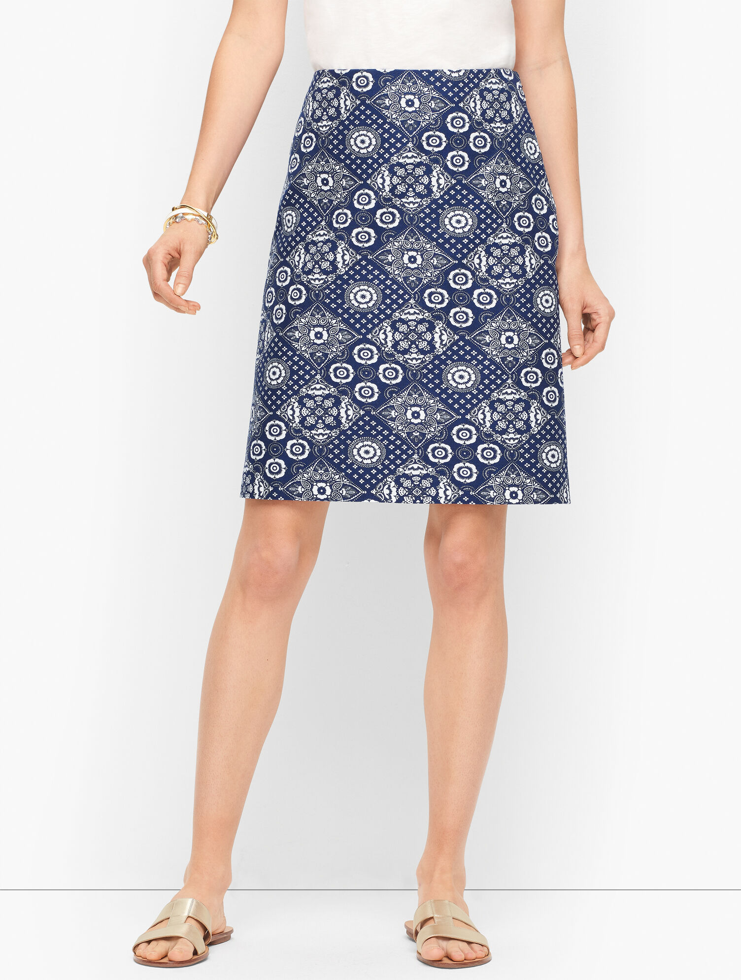 Canvas A-Line Skirt - Diamond Bandana